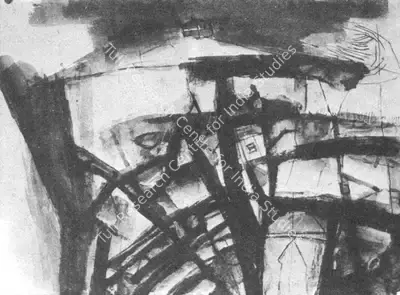 Ramkumar (Artist), Khemkaran War Front, 1966, Painting