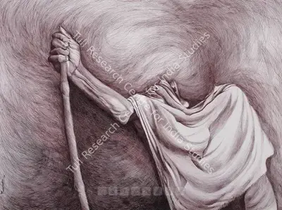 P.N. Chaturvedi (Artist), Rekhankan Xvi, 2002, Drawing