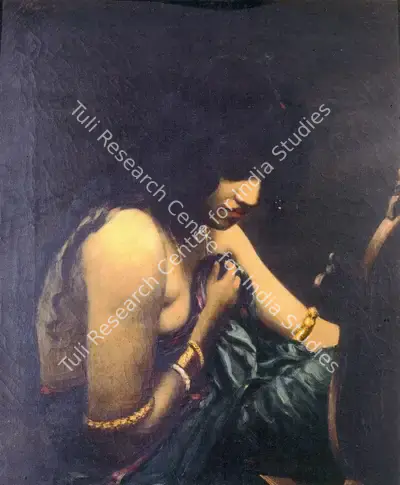 Hemendranath Mazumdar (Artist), Portrait Of A Lady, Painting