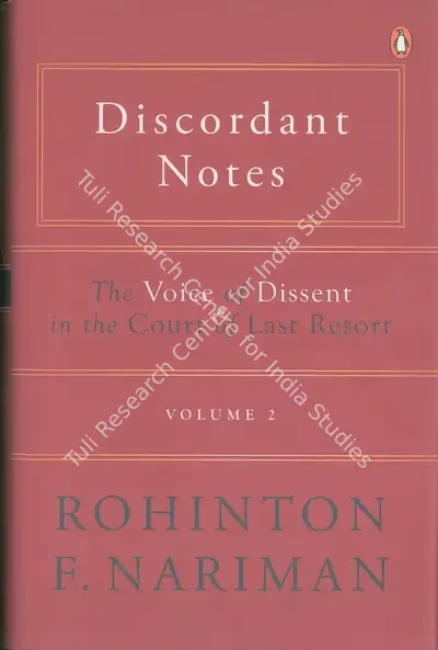 Rohinton F. Nariman (Author), Discordant Notes, 2021, Authored Book