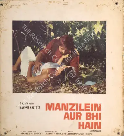 Johnny Bakshi (Producer), Manzilein Aur Bhi Hain, 1974, Photographic Still Mounted on Lobby Card