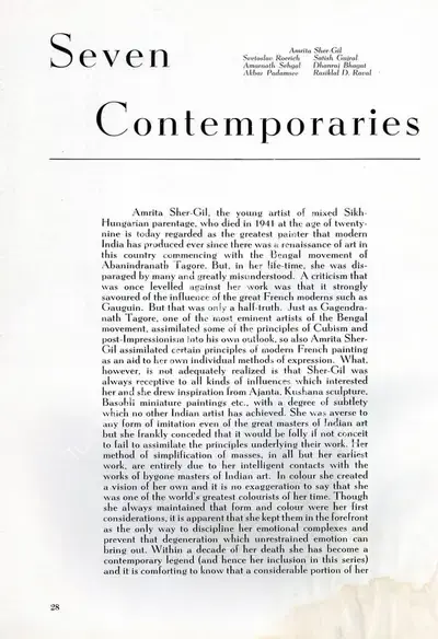 K.J. K (Essayist), Seven Contemporaries, 1952, Essay