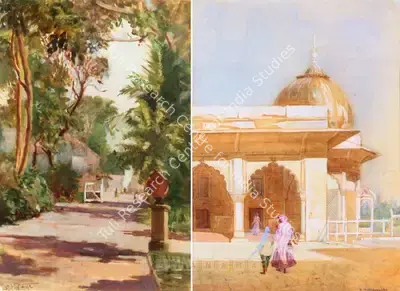 Bombay School (Artist), Palace Courtyard, Painting
