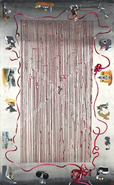 Hema Upadhyay (Artist), Bleeding Hearts, 2005, Painting