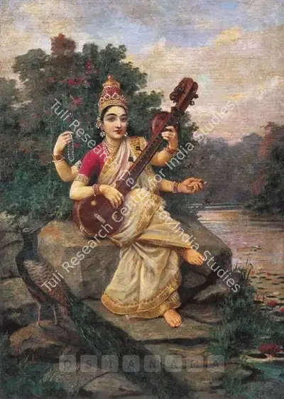 Raja Ravi Varma (Artist), Saraswati, Painting
