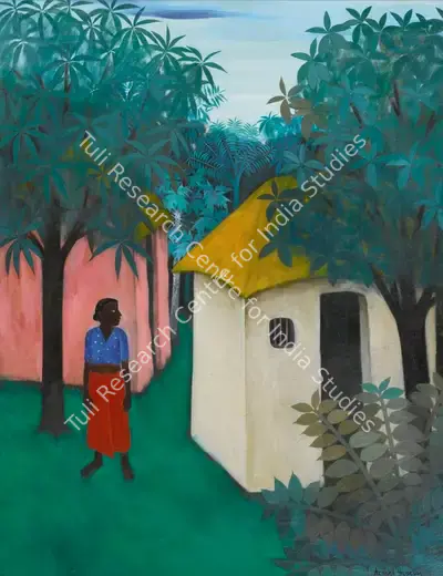 Akmal Husain (Artist), Untitled (Landscape with Woman), 1989, Painting