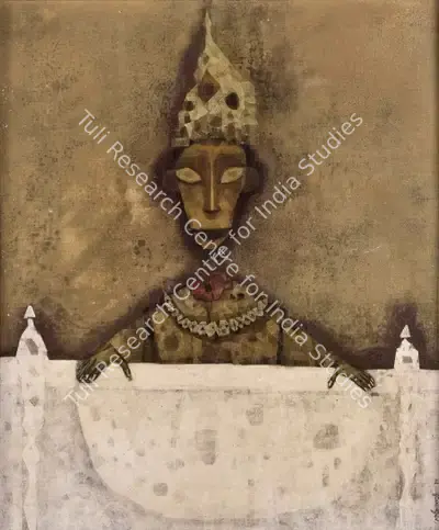 Pyne, Ganesh (Artist). Untitled. Tempera on canvas laid on card, 1970 | Painting | EconomicsArt | 00869636