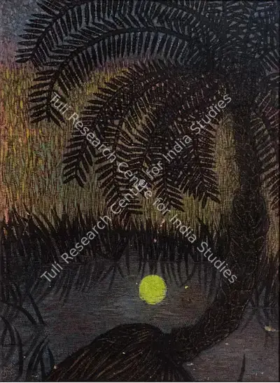 Prokash Karmakar (Artist), Untitled (Landscape), 1992, Painting