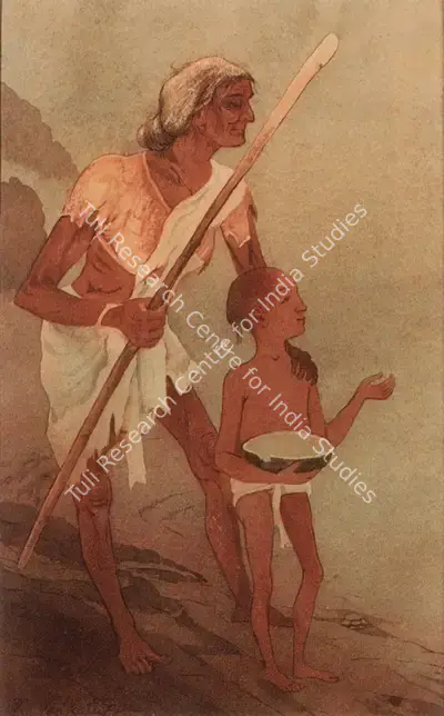 Venkatappa (Artist), The Beggar Woman and Her Son, Painting