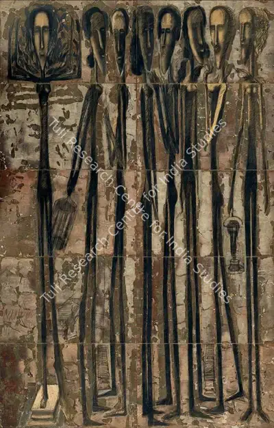 Ved Nayar (Artist), Mankind - 2190, 1990, Painting
