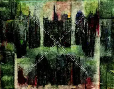 S.K. Bakre (Artist), Untitled (Landscape), 1966, Painting