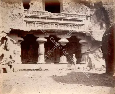 John Edward Sache (Photographer), Kailash Temple, Ellora, 1880, Antiquarian Photograph