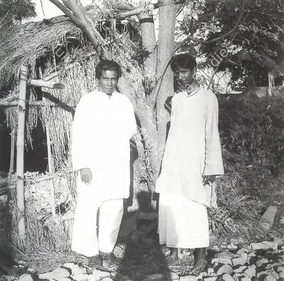 Unknown (Photographer). K. G. Subramanyan with Ramkinkar Baij in Shantiniketan. Photographic Still, 1947 | Contemporary Photograph, K.G. Subramanyan | FineArts | 00182471