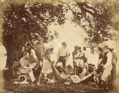 Willoughby Wallace Hooper (Photographer), Tiger Hunt, 1878, Antiquarian Photograph