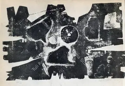 Sailen Mitra (Artist), Untitled, 1965, Collage