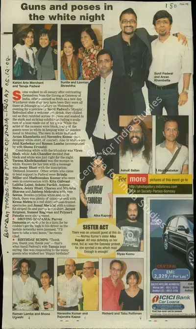 Guns And Poses in The White Night, 2008, Newspaper Clipping
