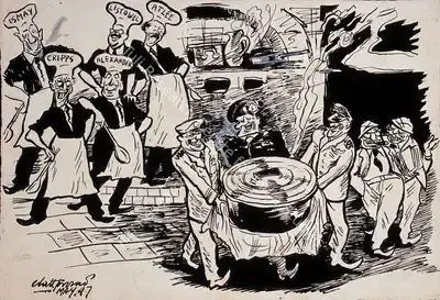 Chittaprosad (Artist), Cabinet Mission of 1947, 1947, Drawing