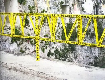 Shilpa Gupta (Artist), There Is No Border Here, 2006, Print