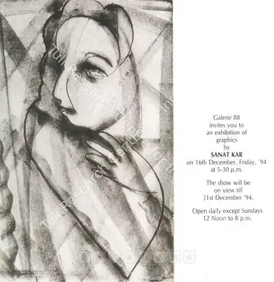 Sanat Kar (Artist), Sanat Kar, 1994, Solo Exhibition Invitation