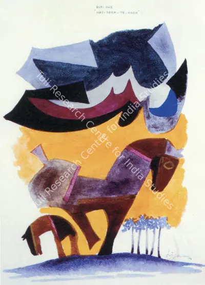 Husain, M. F. (Artist). HAI-SEEN-YE-NOON. Watercolour , 1978 | Maqbool Fida Husain, 2008 | Painting | FineArts | 00495200