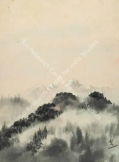 Gaganendranath Tagore (Artist), Untitled (Himalayan Landscape), 1925, Painting