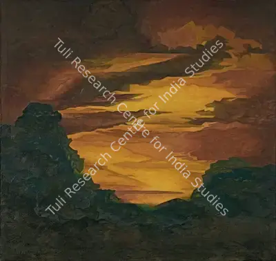 Jehangir Sabavala (Artist), The Sky like a Furnace Burning, 1968, Painting
