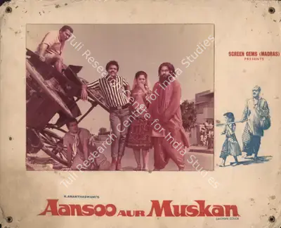 B. Ananthaswami (Producer), Aansoo Aur Muskaan, 1970, Photographic Still Mounted on Lobby Card