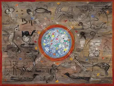 T.K. Muralidharan (Artist), Blue Pond, 2005, Painting