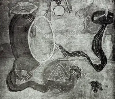 C. Douglas (Artist), Painting with an Unidentified Spot (Object) at the Right Hand Corner, 1973, Painting
