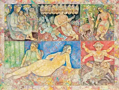 Sakti Burman (Artist), The Faraway Song, 2006, Painting
