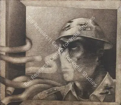 Rameshwar Broota (Artist), Unidentified Soldier, 1990, Painting