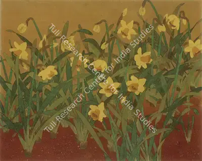 Kripal Singh Shekhawat (Artist), Daffodils, Painting