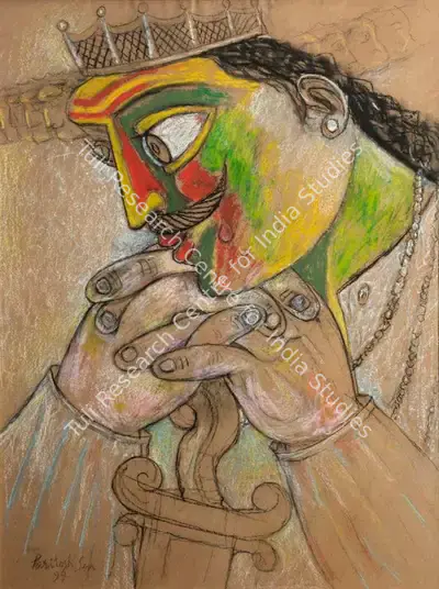 Paritosh Sen (Artist), Ravana Mourning the Death of his Son, 1999, Painting