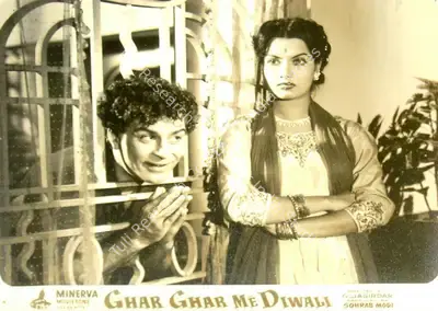 Sohrab Modi (Producer), Ghar Ghar Me Diwali, 1955, Lobby Card