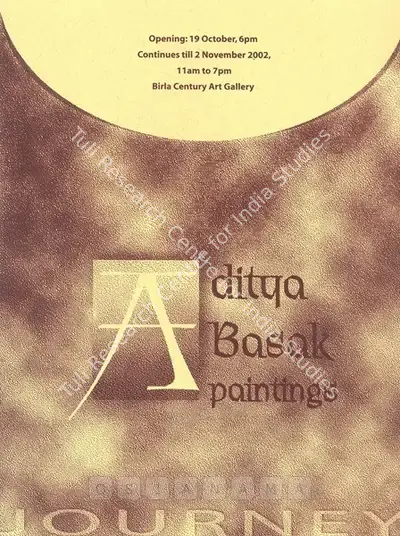 Aditya Basak (Artist), Aditya Basak Paintings, 2002, Solo Exhibition Catalogue