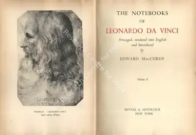 Edward MacCurdy (Translator), The Notebooks of Leonardo Da Vinci, 1939, Edited Book