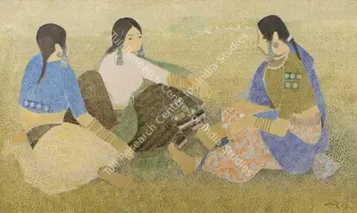 Bendre, N.S. (Artist). Untitled. Oil on canvas, 1989 | Painting | FineArts | 00646507
