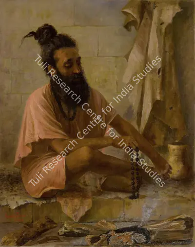 Varma, Raja Ravi (Artist). Untitled (Swami Vishvamitra in Meditation), 1897 | Painting, So.NeY/16.03.20, 2020 · Sotheby's