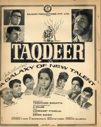 Tarachand Barjatya (Producer), Taqdeer, 1967, Advertisement