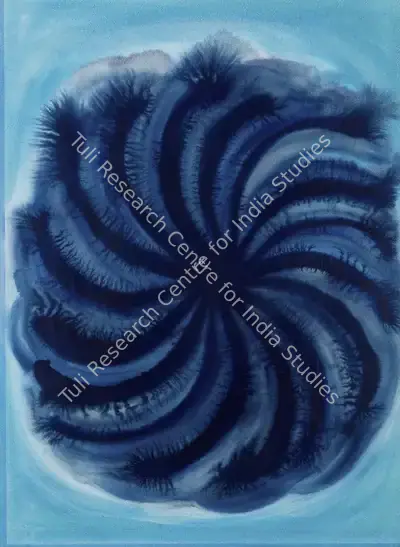 Prafulla Mohanti (Artist), Untitled (Blue), Painting