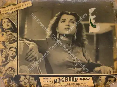 R.D. Mathur (Cinematographer), Magroor, 1950, Lobby Card