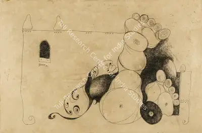 Satish Gujral (Artist), Untitled, 1990, Drawing