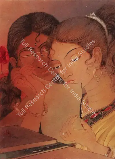 Sanat Chatterjee (Artist), Sharing Secrets, Painting