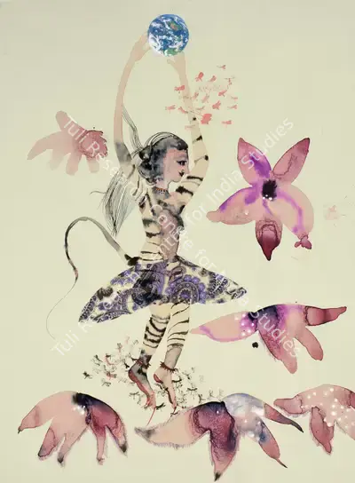 Rina Banerjee (Artist), She Was Primitive And Childish But Escaped Extinction By Playing Into Public Curiosity, Painting