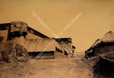Capt. Linnaeus Tripe (Photographer), View of the N.E. angle of the Tirambur Pagoda, Madura, 1858, Antiquarian Photograph