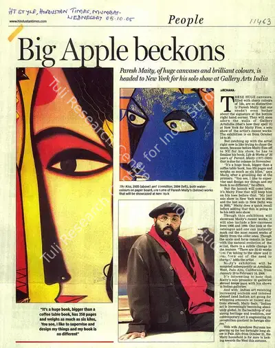 Archana (Writer), Big Apple Beckons, 2005, Newspaper clipping