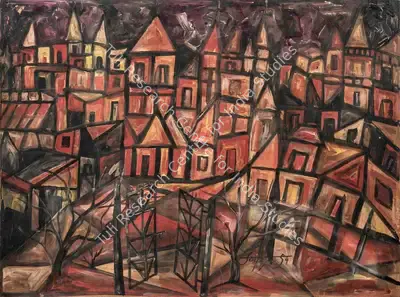 F.N. Souza (Artist), Untitled, 1954, Painting
