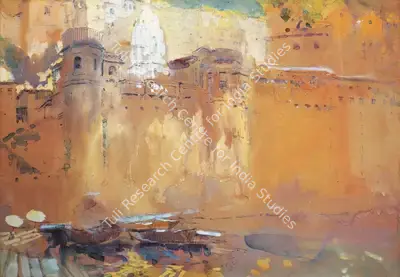 N.S. Bendre (Artist), Om Kareshwar, 1941, Painting