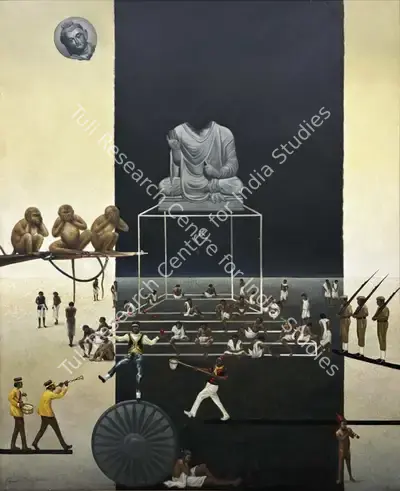 Kanchan Dasgupta (Artist), Untitled (Buddha), 2003, Painting