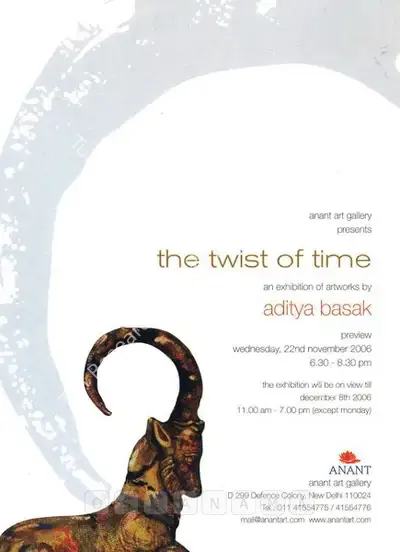 Aditya Basak (Artist), The Twist of Time, 2006, Solo Exhibition Invitation